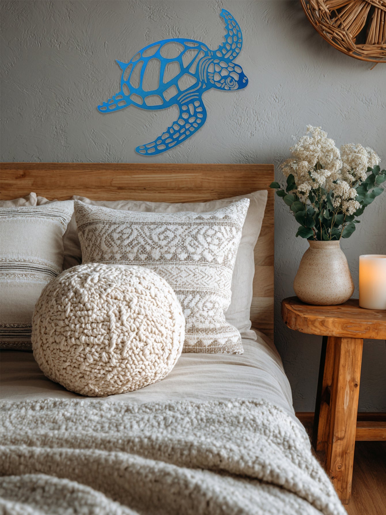 Rustic Sea Turtle Wall Decor Plaque - Vintage Coastal Style For Beach, Farmhouse