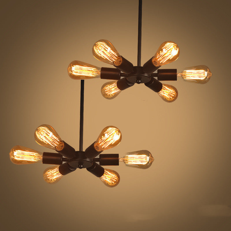 Iron Industrial Style Vintage Bulb Chandelier