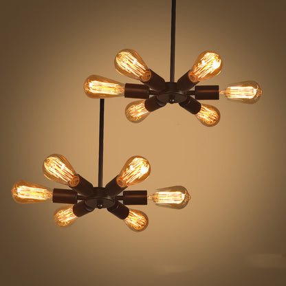 Iron Industrial Style Vintage Bulb Chandelier