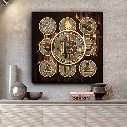 Painting On Canvas Of Large Size Currency Scandinavian Style Posters And