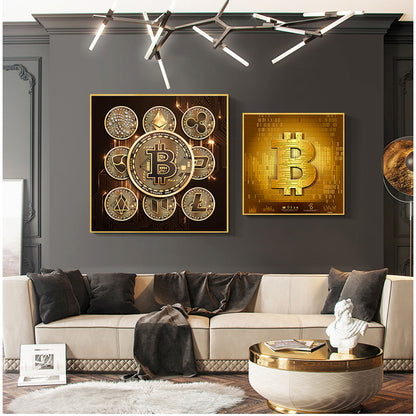 Painting On Canvas Of Large Size Currency Scandinavian Style Posters And