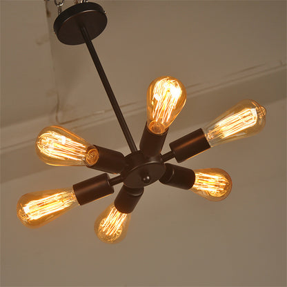 Iron Industrial Style Vintage Bulb Chandelier