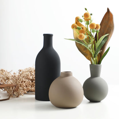 Rustic Farmhouse Ceramic Vase Set Of 3