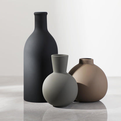Rustic Farmhouse Ceramic Vase Set Of 3